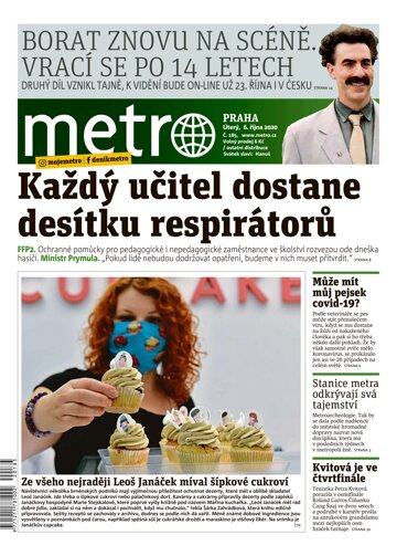 Obálka e-magazínu deník METRO 6.10.2020