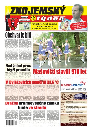 Obálka e-magazínu Znojemský týden 26/2016