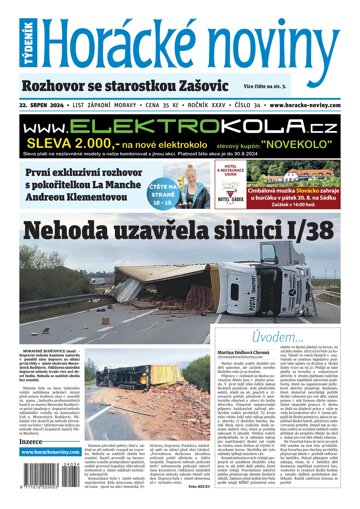 Obálka e-magazínu Horácké Noviny 34/2024