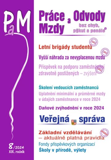 Obálka knihy Práce, odvody a mzdy bez chyb, pokut a penále č. 8 / 2024 - Letní brigády studentů, Náhrada za nevyplacenou mzdu