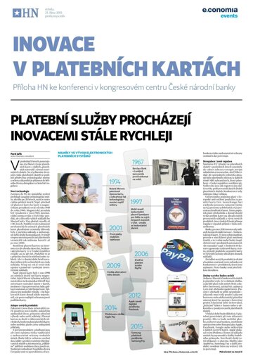 Obálka e-magazínu Hospodářské noviny - příloha 204 - 21.10.2015 Platebni karty