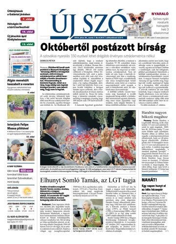 Obálka e-magazínu Új Szó 20.7.2016