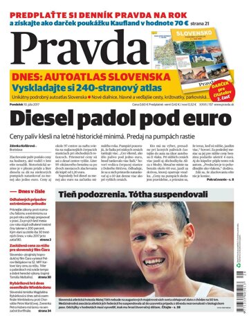 Obálka e-magazínu Pravda 10. 7. 2017