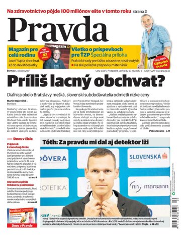 Obálka e-magazínu Pravda 5.10.2017