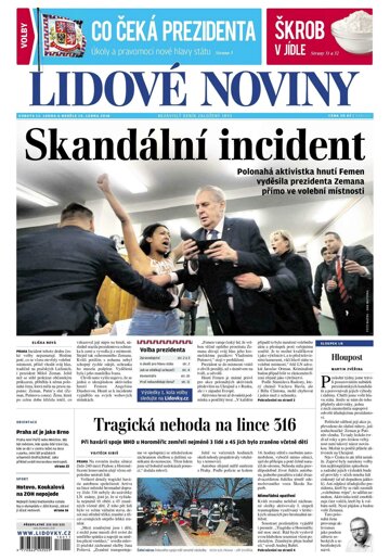 Obálka e-magazínu Lidové noviny 13.1.2018