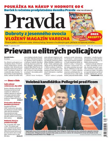 Obálka e-magazínu Pravda 27. 9. 2019