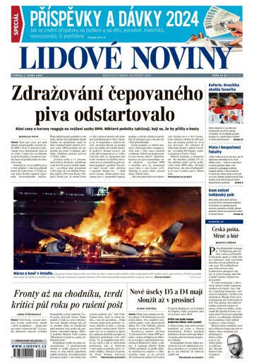 Obálka e-magazínu Lidové noviny 3.1.2024