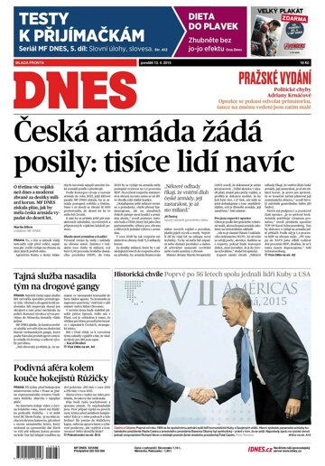 Obálka e-magazínu MF Dnes 13.4.2015