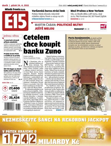 Obálka e-magazínu E15 24.4.2015