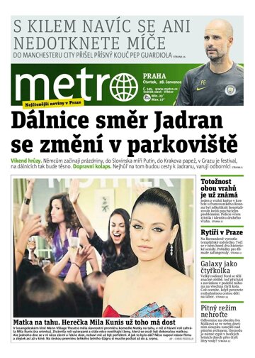 Obálka e-magazínu deník METRO 28.7.2016