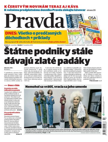 Obálka e-magazínu Pravda 26. 11. 2016