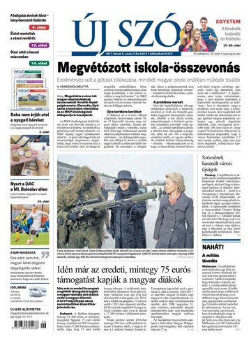 Obálka e-magazínu Új Szó 8.2.2017