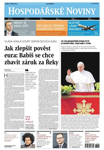 Obálka e-magazínu Hospodářské noviny 064 - 3.4.2018