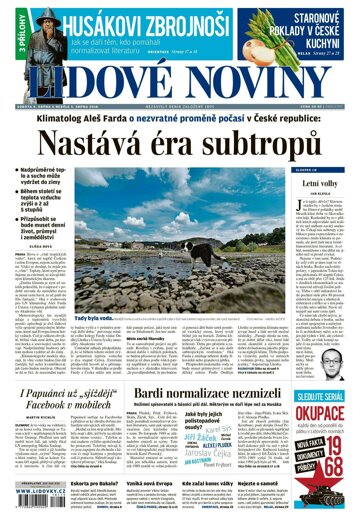 Obálka e-magazínu Lidové noviny 4.8.2018