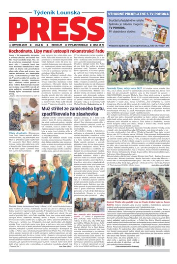 Obálka e-magazínu Lounský press 27/24