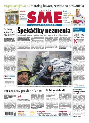 Obálka e-magazínu SME 21.2.2015