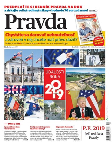 Obálka e-magazínu Pravda 2. 1. 2019