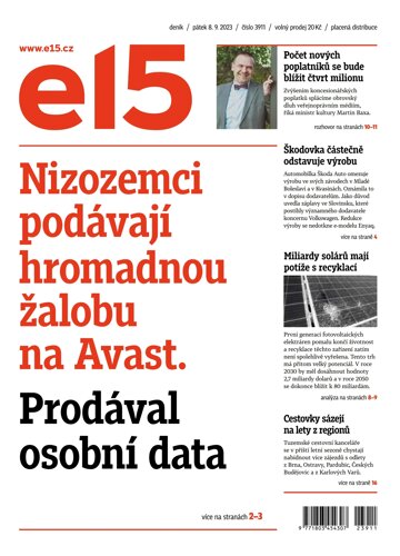 Obálka e-magazínu E15 8.9.2023