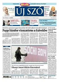 Obálka e-magazínu Új Szó 1.2.2014