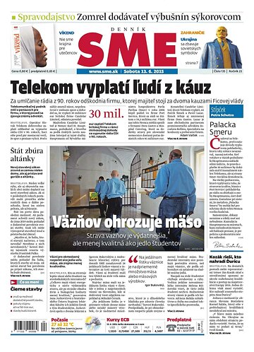 Obálka e-magazínu SME 13.6.2015