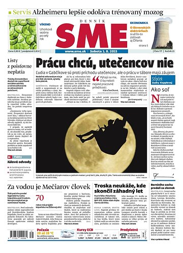 Obálka e-magazínu SME 1.8.2015