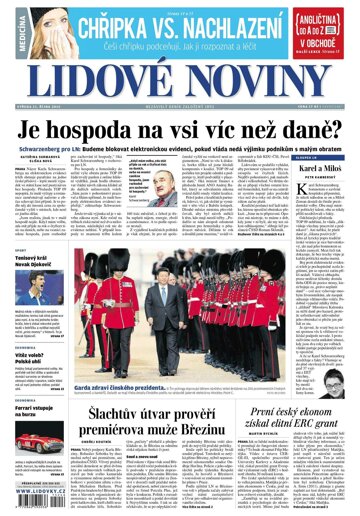 Obálka e-magazínu Lidové noviny 21.10.2015