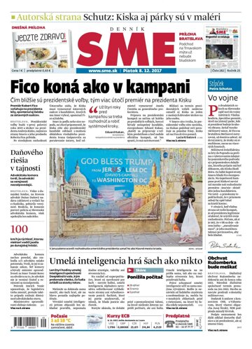 Obálka e-magazínu SME 8.12.2017