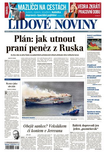 Obálka e-magazínu Lidové noviny 31.7.2023