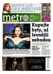 Obálka e-magazínu deník METRO 23.1.2014