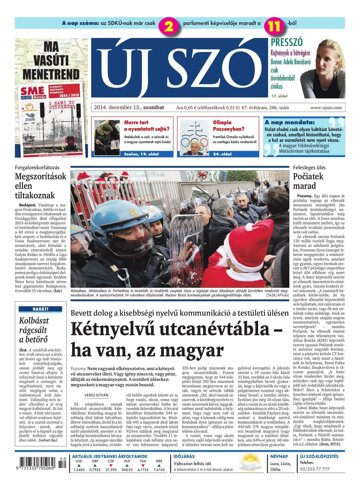 Obálka e-magazínu Új Szó 13.12.2014