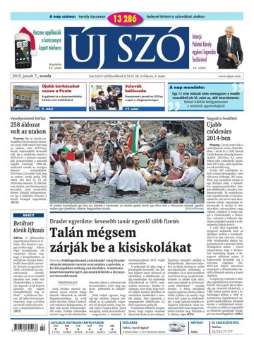 Obálka e-magazínu Új Szó 7.1.2015