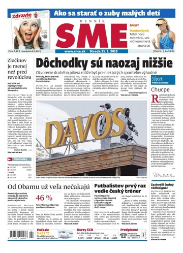 Obálka e-magazínu SME 21.1.2015