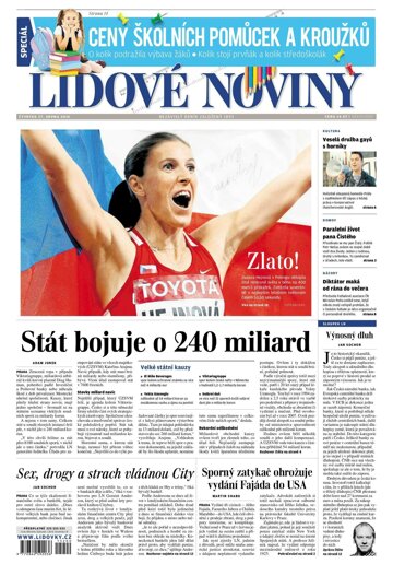 Obálka e-magazínu Lidové noviny 27.8.2015