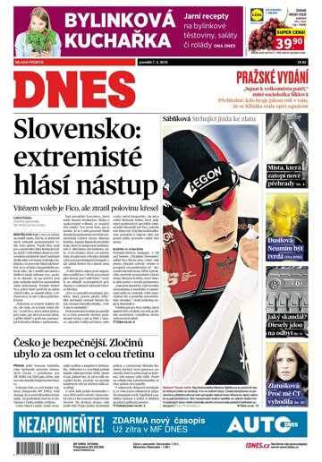 Obálka e-magazínu MF Dnes 7.3.2016