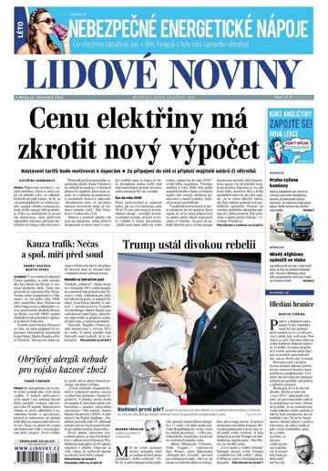 Obálka e-magazínu Lidové noviny 20.7.2016