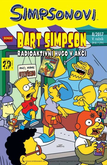 Obálka e-magazínu Bart Simpson 8/2017: Radioaktivní Hugo v akci