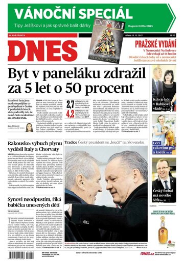 Obálka e-magazínu MF Dnes 13.12.2017