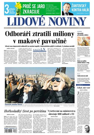 Obálka e-magazínu Lidové noviny 21.3.2015