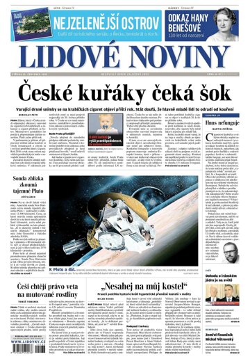 Obálka e-magazínu Lidové noviny 15.7.2015