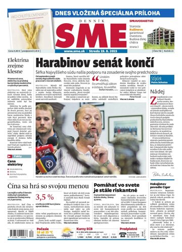 Obálka e-magazínu SME 19.8.2015