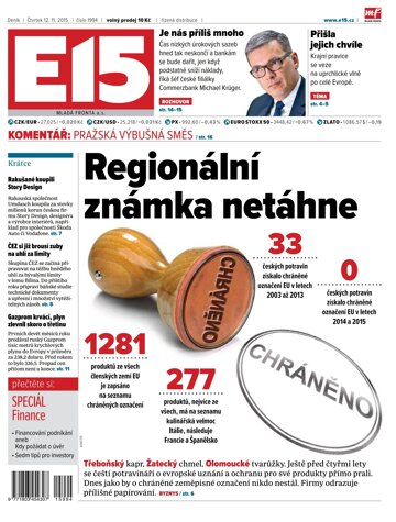 Obálka e-magazínu E15 12.11.2015