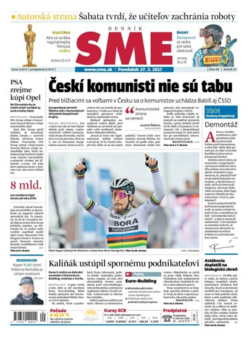 Obálka e-magazínu SME 27.2.2017