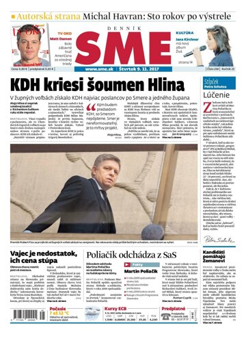 Obálka e-magazínu SME 9.11.2017