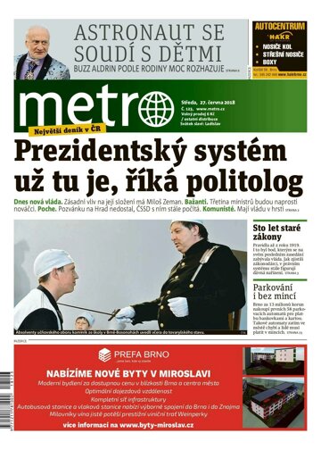 Obálka e-magazínu deník METRO 27.6.2018