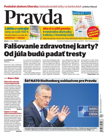 Obálka e-magazínu Pravda 2. 3. 2019