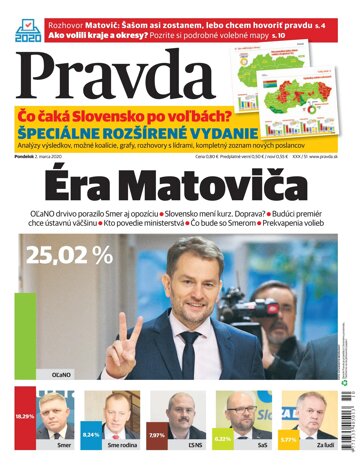 Obálka e-magazínu Pravda 2. 3. 2020