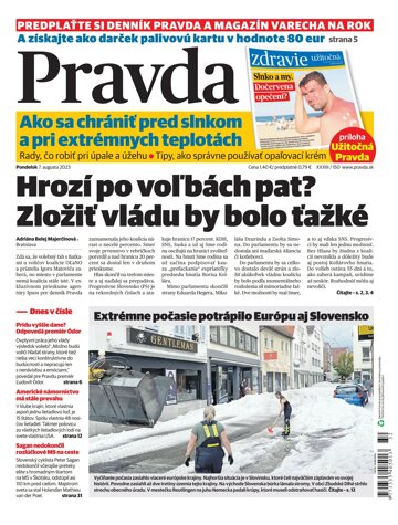 Obálka e-magazínu Pravda 7. 8. 2023