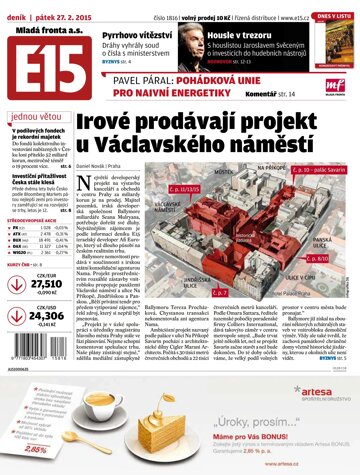 Obálka e-magazínu E15 27.2.2015