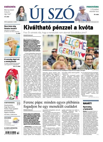 Obálka e-magazínu Új Szó 7.9.2015