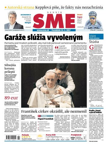 Obálka e-magazínu SME 13.3.2017